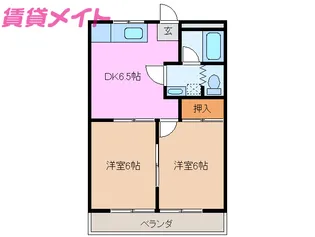 南郊シティハイツ【4階】の間取り