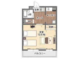 ファーニッシュド・ステイ南松本双葉【1階】の間取り