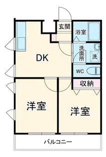 ダイヤモンドクレスト南柏【4階】の間取り