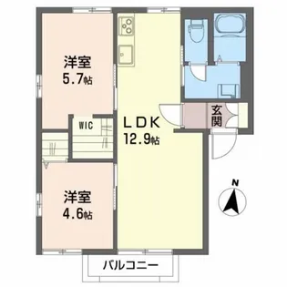 アップル・タウンC【2階】の間取り