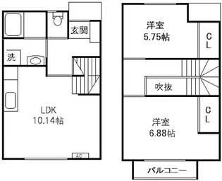 東京都稲城市押立【一戸建】の間取り