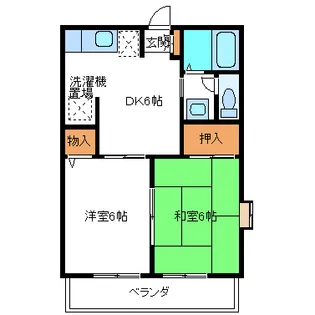 2DKの間取り画像