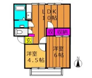 メゾンセンチュリー B【2階】の間取り