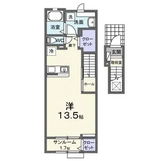 アドラブールD【2階】の間取り
