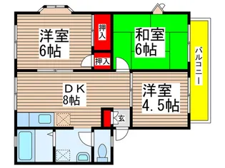 リヴェ-ルハイツ【2階】の間取り