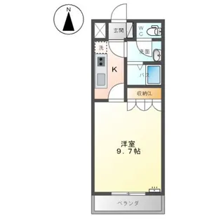 レジデンス シェルル【2階】の間取り