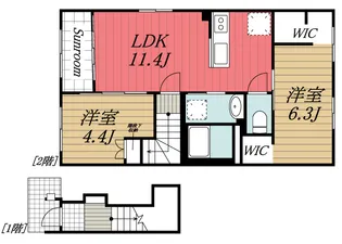 千葉県市原市姉崎【アパート】の間取り