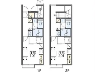 レオパレスメルベーユ【1階】の間取り