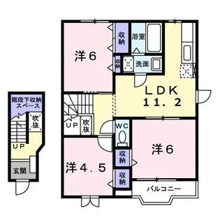 ブルースカイII【2階】の間取り