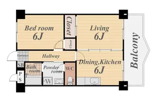 エスポワール紫原【2階】の間取り