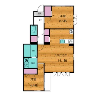 アングレカム【1階】の間取り