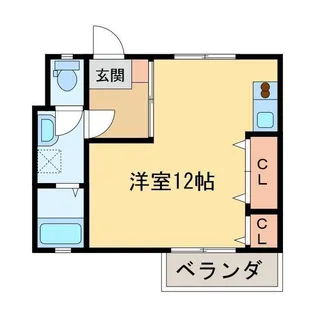 1Rの間取り画像