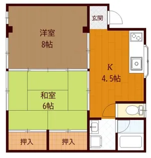 オレンジハウス【1階】の間取り