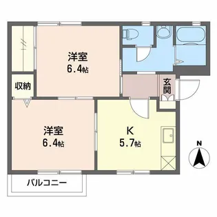 エクセルシャルムA【2階】の間取り