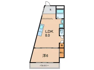 プレジデント宝塚【2階】の間取り