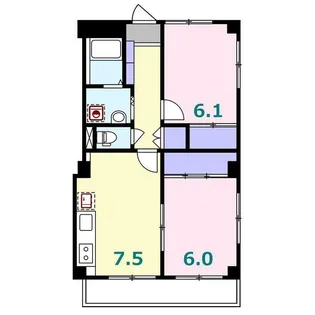 大芝台ハイツ【2階】の間取り