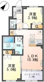 ラヴェルナ【1階】の間取り