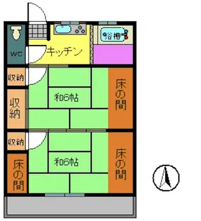 福島県郡山市安積町笹川字高瀬【アパート】の間取り