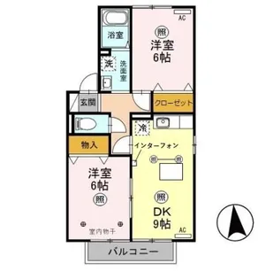 ハーヴェスト・スクエアB【2階】の間取り