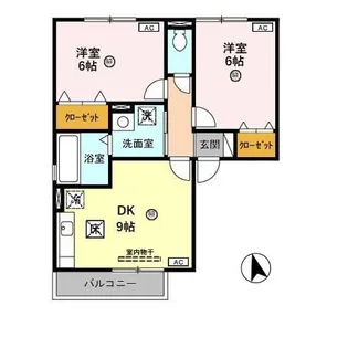 アメニティ B【2階】の間取り