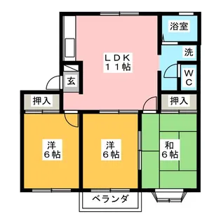 サンライズ幸【2階】の間取り