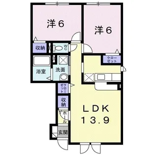 サム・ソラーレ【1階】の間取り