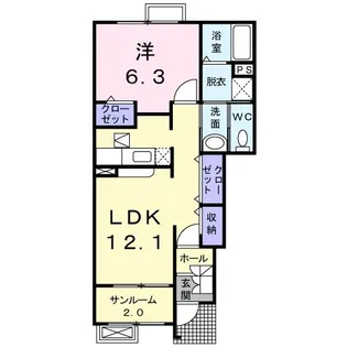 ブランシェス【1階】の間取り