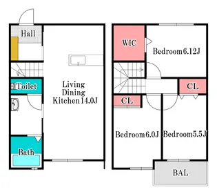 岡山県岡山市南区当新田【一戸建】の間取り