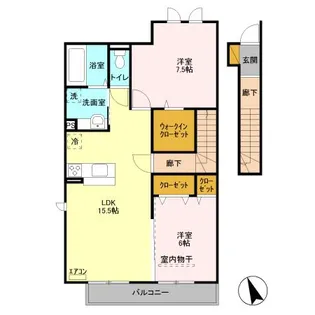 メゾン・エムワイ Dの間取り