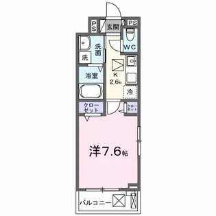 東京都東大和市立野2【アパート】の間取り