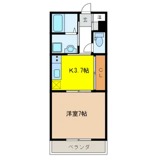 岐阜県岐阜市久保見町【マンション】の間取り