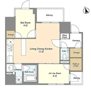 東京都中央区入船1【マンション】の間取り