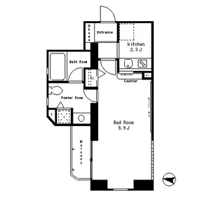 東京都港区西麻布1【マンション】の間取り