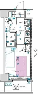 フェルクルールプレスト川崎アリビエ【2階】の間取り