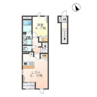 カーサ・ビアンカ【2階】の間取り