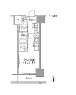 パークハビオ飯田橋【5階】の間取り