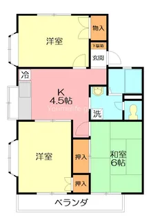 キャラットパレス【2階】の間取り