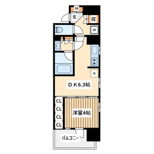 ライオンズ横濱関内レジデンス【2階】の間取り
