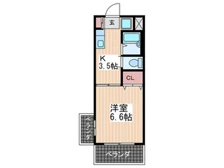 サンリバー西蟹屋【2階】の間取り