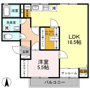セジュールKI【2階】の間取り