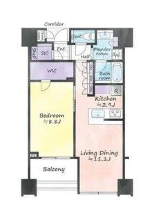 白金ザ・スカイ E棟【35階】の間取り