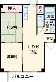 フォブール三幸B【2階】の間取り