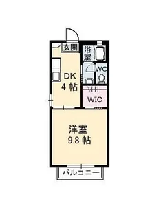 山口県防府市高倉2【アパート】の間取り