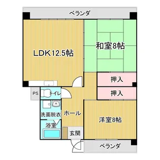 ファミールマンション広川【5階】の間取り