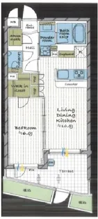 ブリリアントコート西大井【1階】の間取り