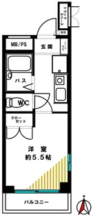 アネックス田谷【4階】の間取り
