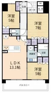 アネージュ石川プレイヴ【8階】の間取り
