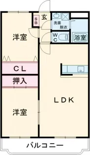 プランドール大和八木I【1階】の間取り