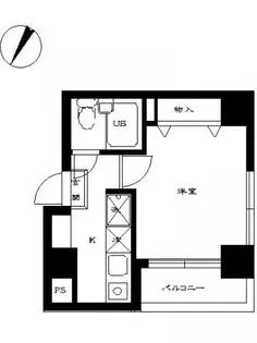 スカイコート新宿曙橋第2【4階】の間取り
