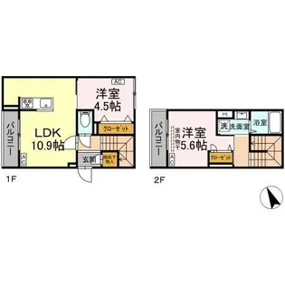 セレスティア皿沼【2階】の間取り